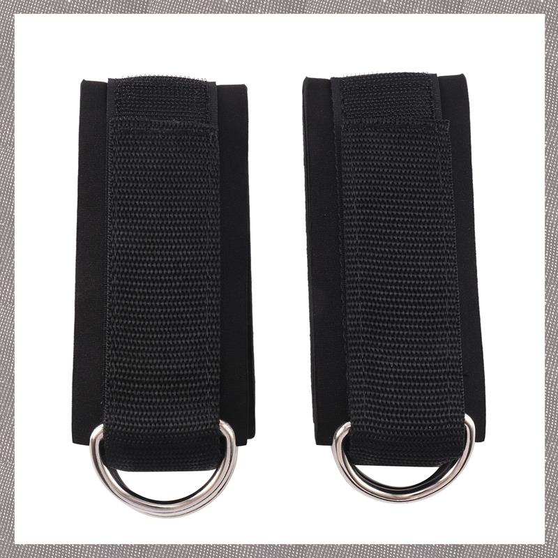 Y32Pcs Fitness Equipment Gym Ankle Strap Padded Double D-Ring Adjustable Ankle Weight Leg Training B