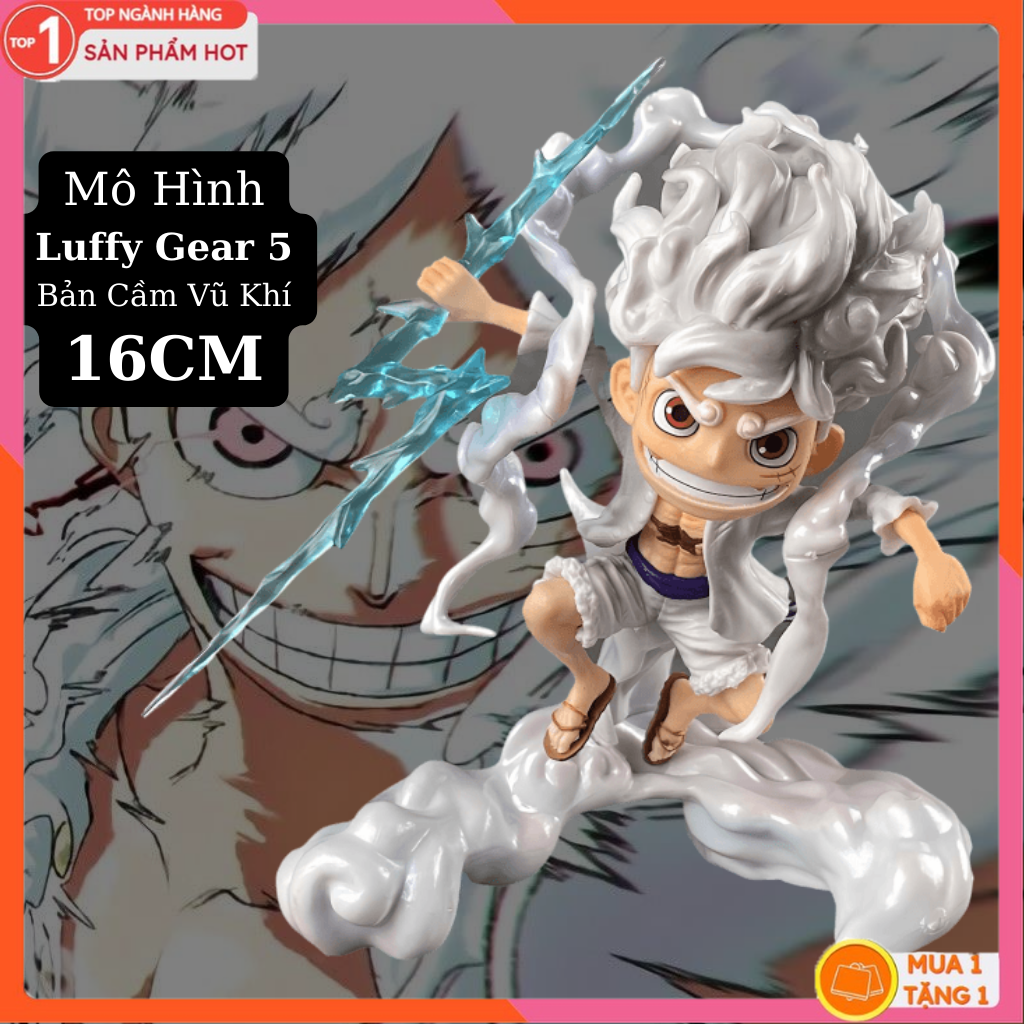 Mô Hình Luffy Gear 5 Bản Có Vũ Khí 16Cm Mô hình One Piece Figure Mô Hình Anmie One Piece Luffy Vua Hải Tặc