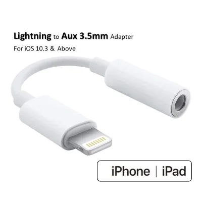Lightning to 3.5mm Jack AUX Audio Adapter for iPhone iPad Earphone Stereo Cable Converter Music Connector Adapter