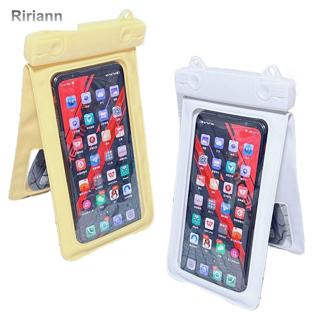RIRIANN กระเป๋าคู่ ถุงเก็บโทรศัพท์มือถือใต้น้ำ หน้าจอสัมผัสหน้าจอสัมผัส IP68กันน้ำ ฝาครอบโทรศัพท์ใสสำหรับว่ายน้ำ สากลสากลสากล เทศกาลสงกรานต์ ถุงป้องกันโทรศัพท์มือถือ อุปกรณ์เสริมโทรศัพท์ ราคา 102 บาท*ส่งฟรี