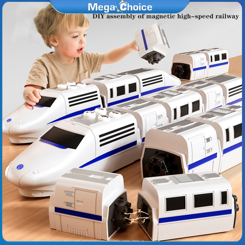 MegaChoice High-speed Railway Train Toy For Kids Magnetic Building Blocks Early Educational Toys Birthday Gifts For Boys And Girls ราคา 453 บาท*ส่งฟรี