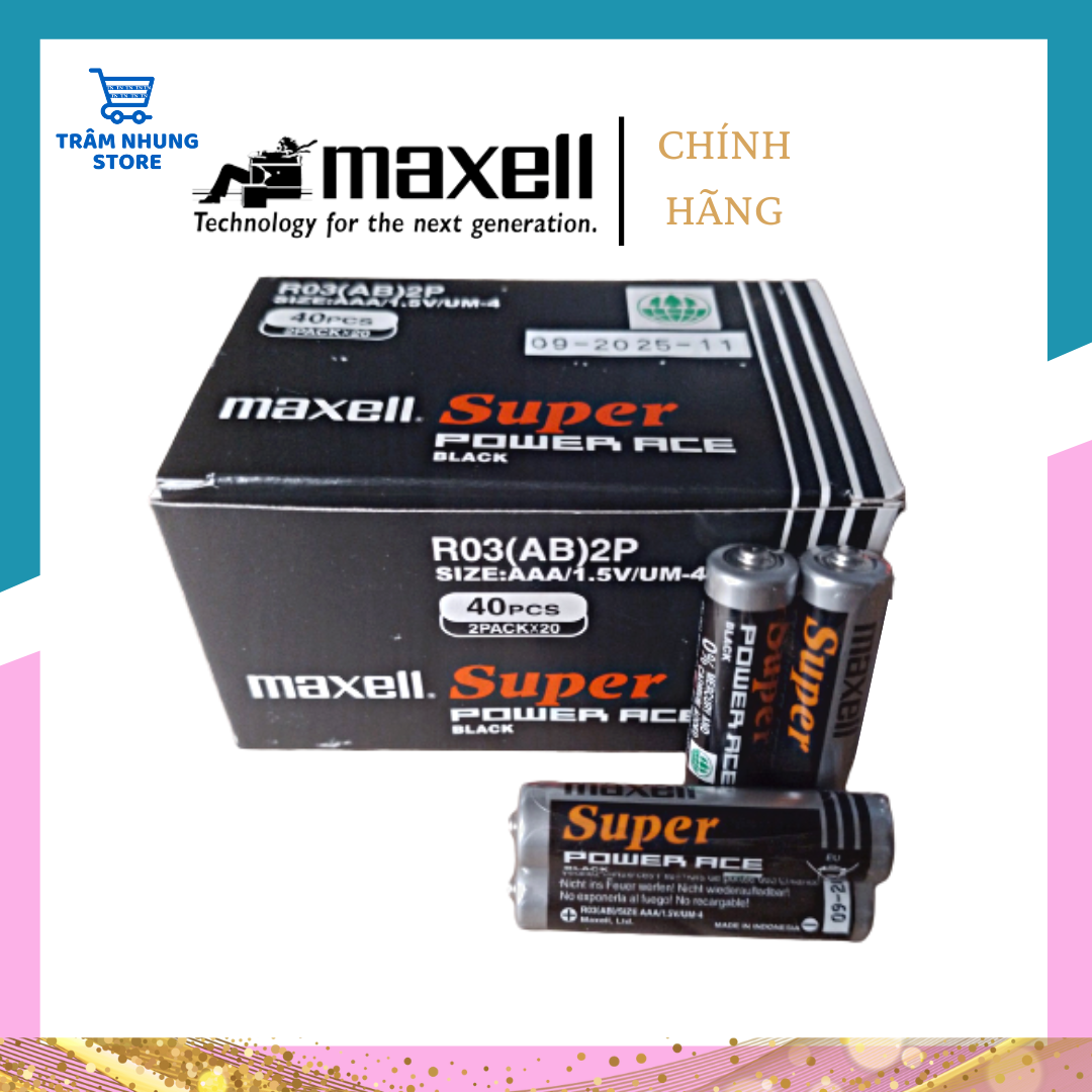Pin Maxcell nhí AAA LR03 chính hãng made in indonesia