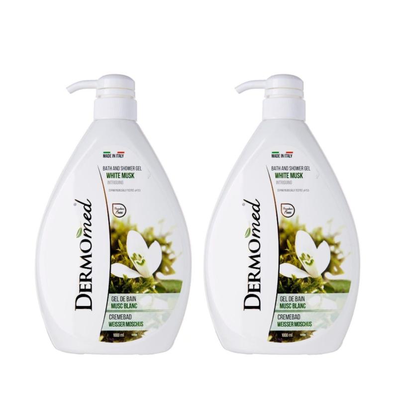 Buy DERMOMED BATH & SHOWER GEL WHITE MUSK 1000ML x 2 QTY Singapore