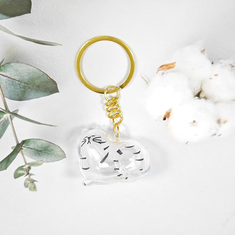 PICOK Dễ Thương Mèo Tóc Lưu Trữ Hộp Keychain Túi Mặt Dây Chuyền Quyến Rũ Pet Tóc Lưu Trữ Viên Nang Vòng Chìa Khóa Pet Quà Lưu Niệm Ba Lô Treo Trang Trí Nội Thất - 5