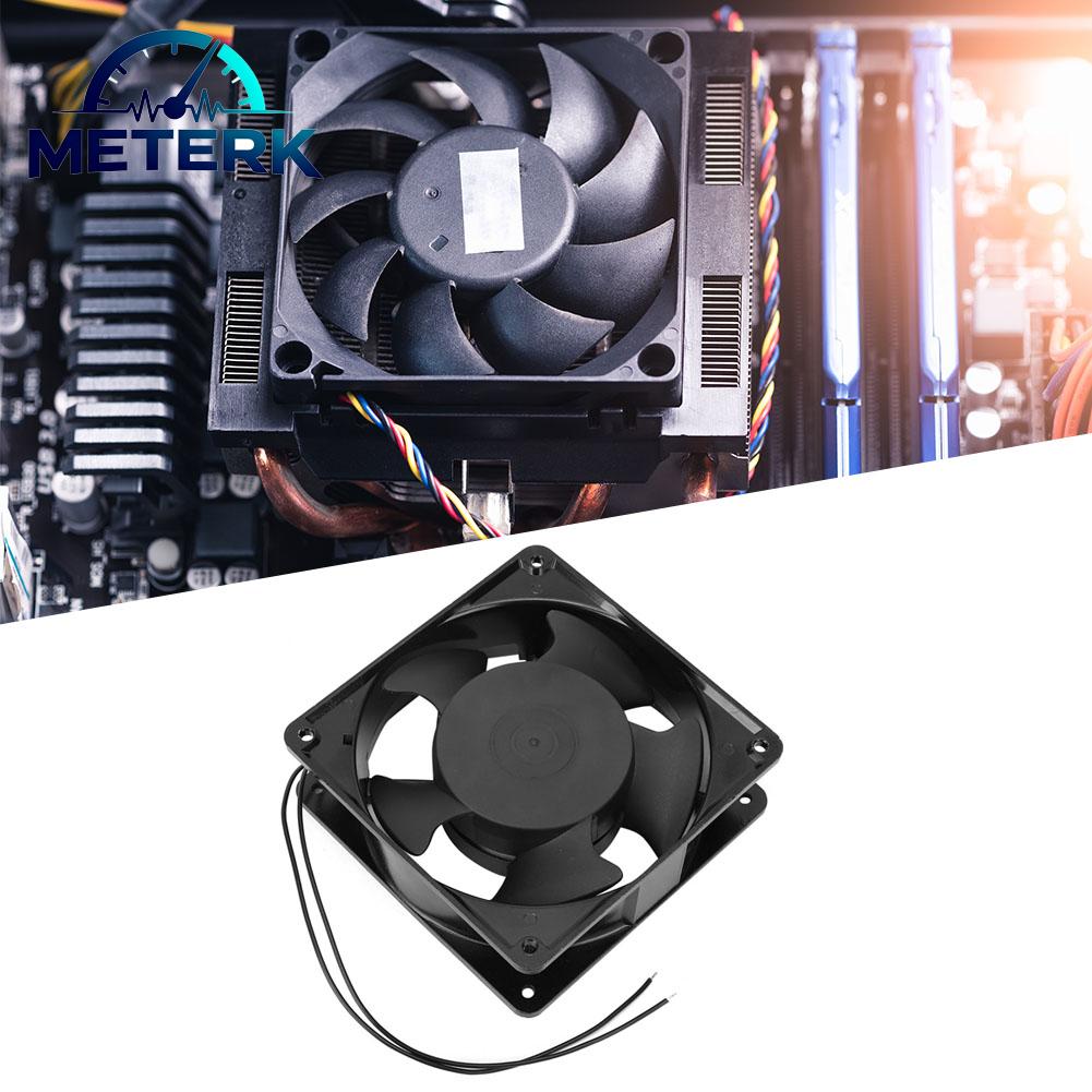 Meterk Computer Fan Dual Ball Bearing Case Cooler Fans DC Coolng Fan Pure Copper 120mm 220-240V 50/60Hz for Main Unit Circuit Board for Computer ราคา 375 บาท*ส่งฟรี