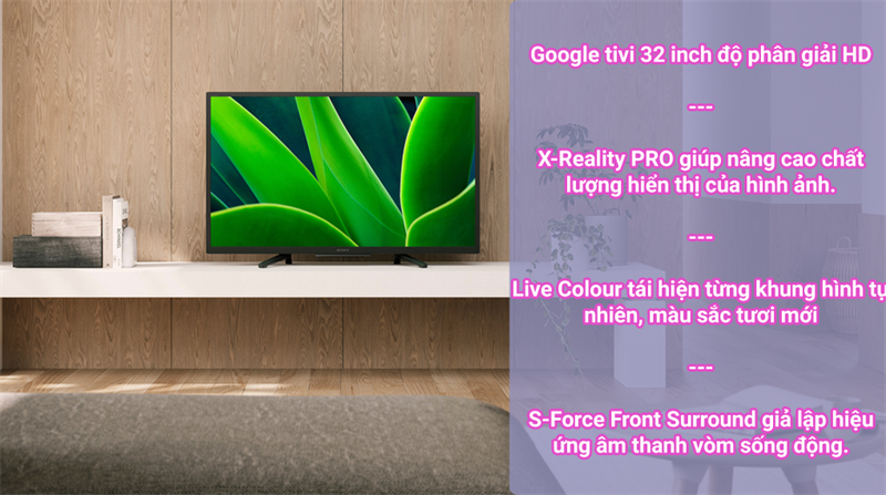 Google Tivi Sony 32 inch KD-32W830K 2022 - Việt Nam