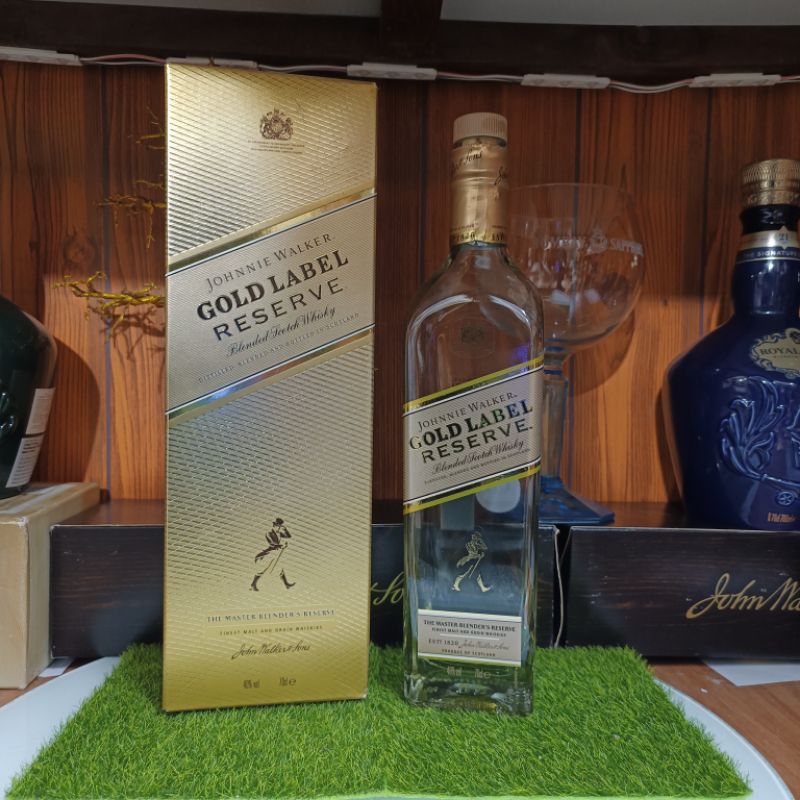 Vỏ chai rượu ngoại Gold Label Xuất xứ Scotland Full Box mới đẹp