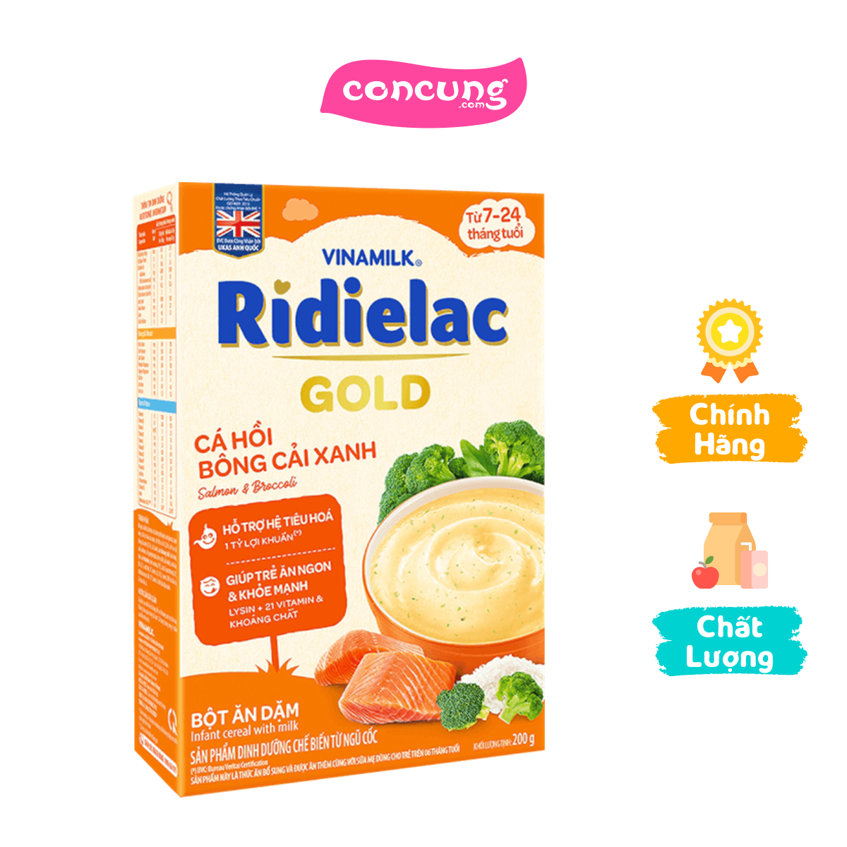 RIDIELAC GOLD Cá hồi bông cải xanh HG 200g