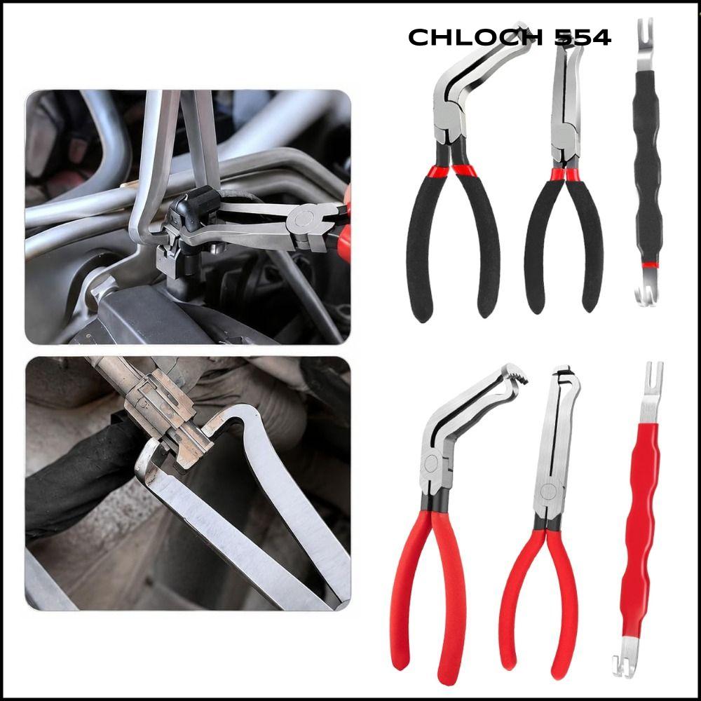 CHLOCH 554 60 độ Kìm ngắt kết nối điện 8" 3 cái Bộ tách đường dẫn nhiên liệu Bền bỉ Thép carbon Dụng cụ tháo bugi Dành cho ngành ô tô