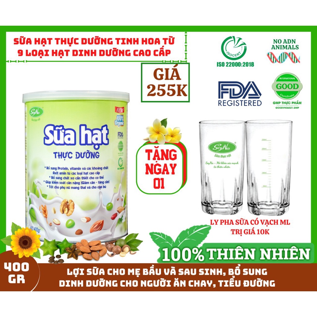Sữa hạt thực dưỡng soyna 400g