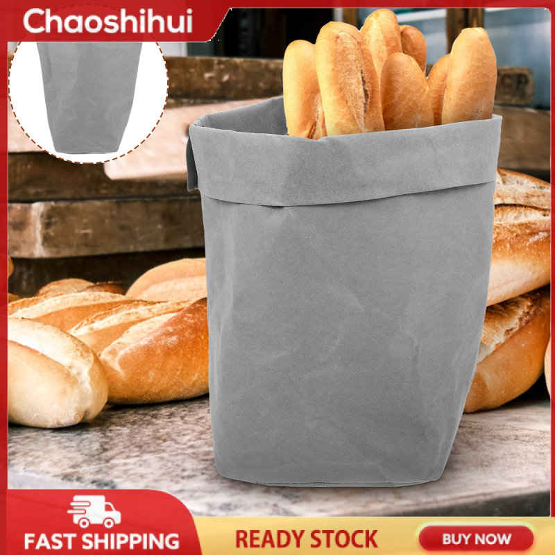 Chaoshihui Túi giấy kraft có thể giặt được kraft giấy lưu trữ túi rau quả