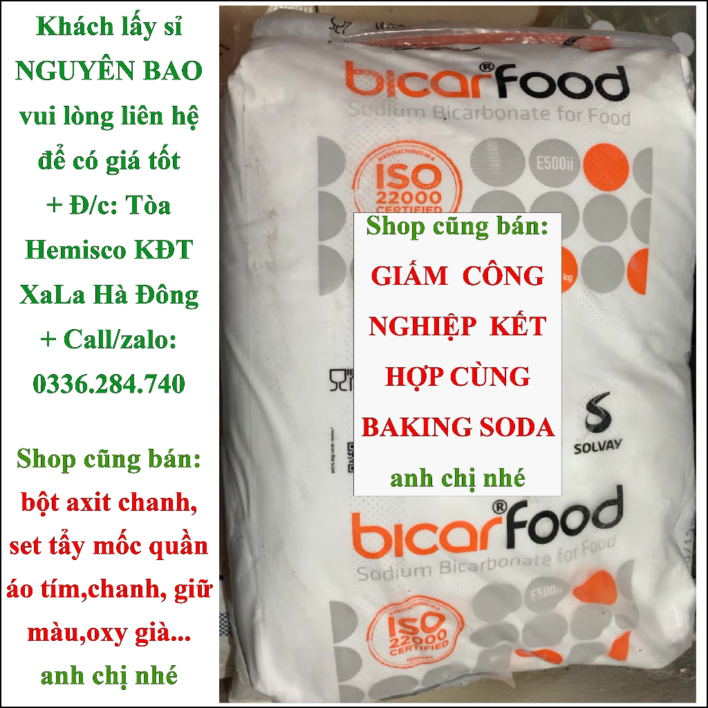 Baking soda bột baking soda nahco3 1kg xuất xứ ý thái lan.