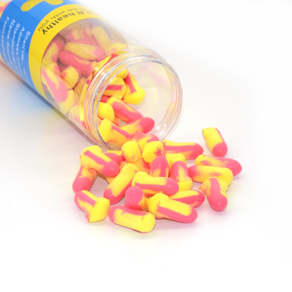 30/60/120 pcs nút tai giảm tiếng ồn bảo vệ âm thanh xốp cách nhiệt giấc ngủ hủy bỏ Earplug chống Bruit Ngủ Nút tai Nút tai