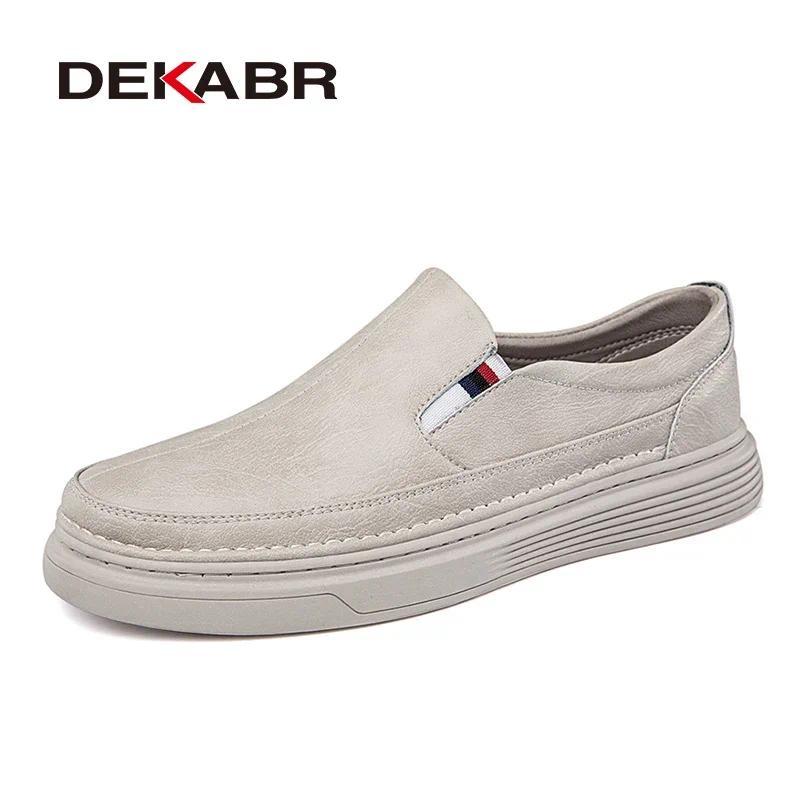 DEKABR Men Casual Shoes Cow Leather Fashion Comfort Breathable Versatile Outdoor Skateboard Slip On Business Style Size 37-47 ราคา 1,116 บาท*ส่งฟรี