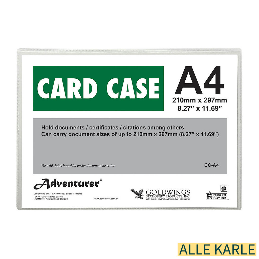 Adventurer Card Case | A4 A5 A6 A7 B5 B6 B7 B8 Legal Letter | Alle Karle