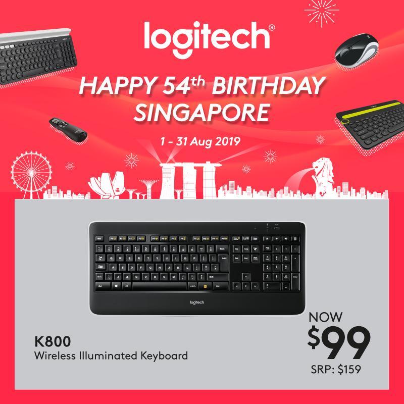 Logitech K800 Wireless Illuminated Keyboard with Unifying #LogitechCnPNationalDayPromo2019 Singapore