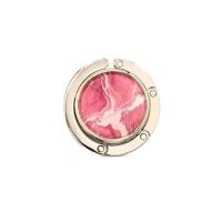 DYJKOUG Gấp lại Móc treo túi xách Họa tiết đá cẩm thạch Di động Giá đỡ túi xách để bàn Phụ kiện tiện dụng Hợp kim Móc treo túi Sử dụng khi đi du lịch