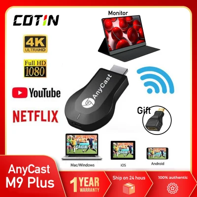 COTIN M9 Plus Anycast 1080p Wireless WiFi display Chrome Airplay Miracast DLNA TV Dongle HDMI Support Google Home