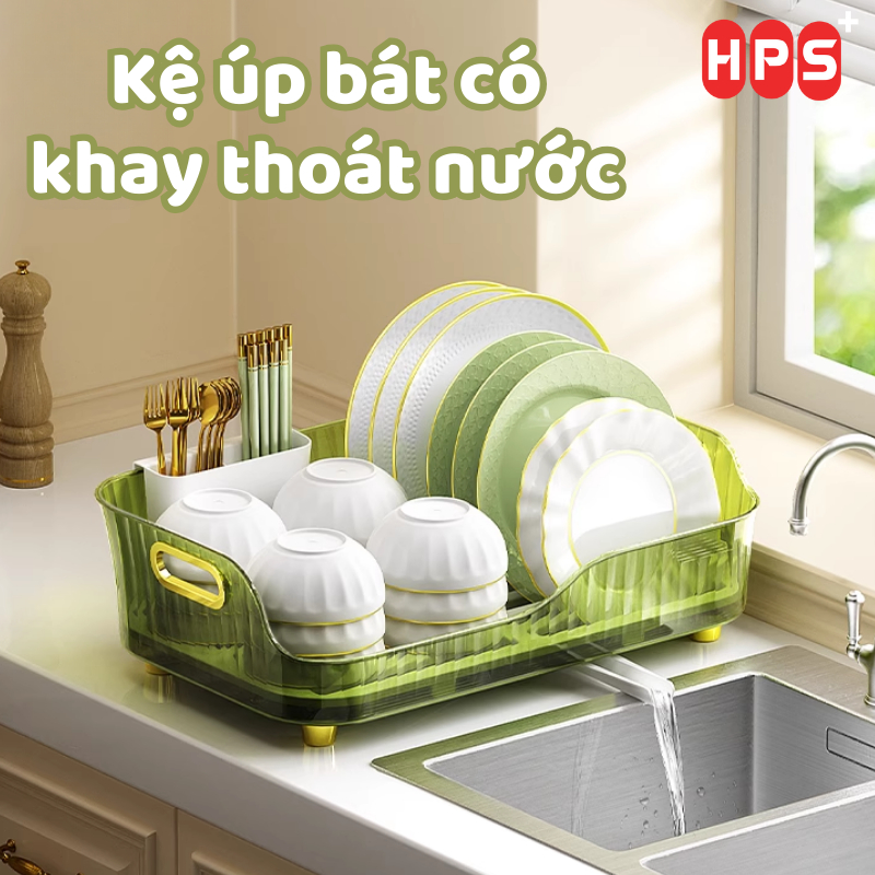 Kệ úp chén bát đĩa thoát nước, Ống đựng đũa khay trượt, Khay úp ly, rổ đựng trái cây đa năng bền đẹp