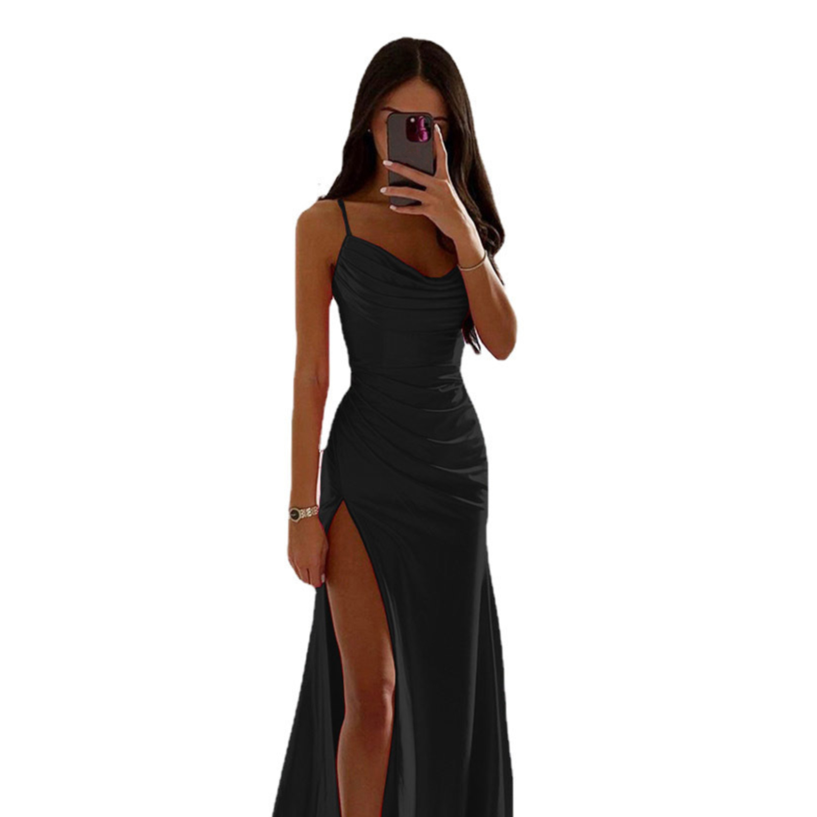 Banquet Gown Ball Gown Elegant Evening Dress with Slit and Backless Design for Wedding Party Cocktail Favorite