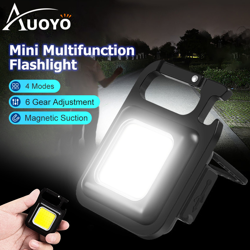 Auoyo đèn pin mini siêu sáng Đèn Làm Việc Kẹp Bỏ Túi Đèn Pin Cầm Tay Móc