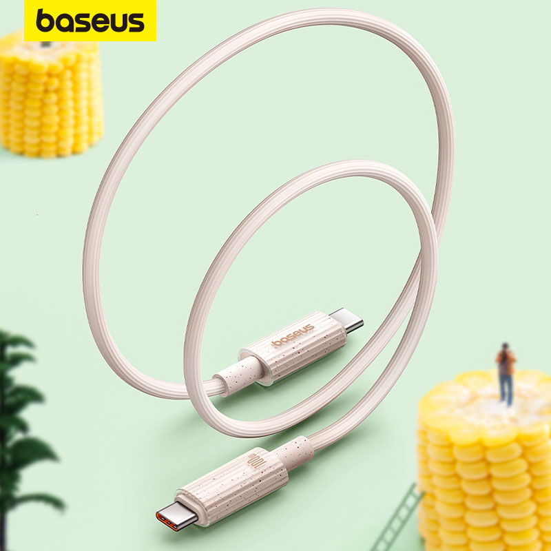 Cáp sạc nhanh baseus eco-friendly 100w usb c to usb type c