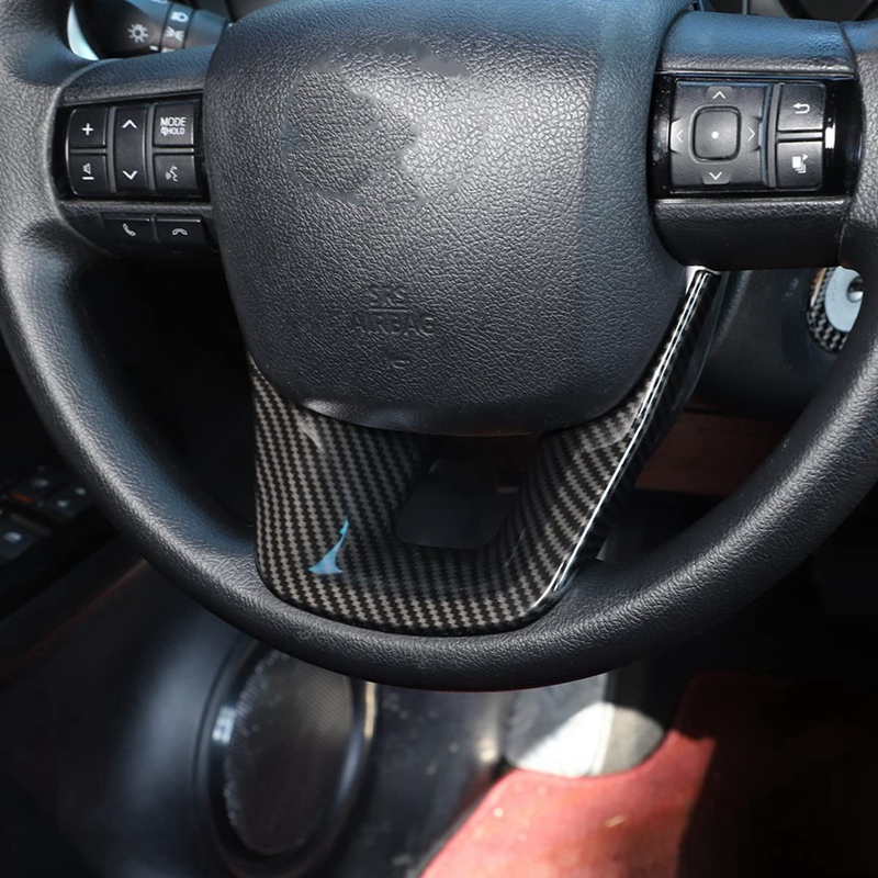 Steering Wheel Cover Trim For Toyota Fortuner 2016-2022 Car Steering Wheel Panel Protection Accessories Abs Carbon Fiber