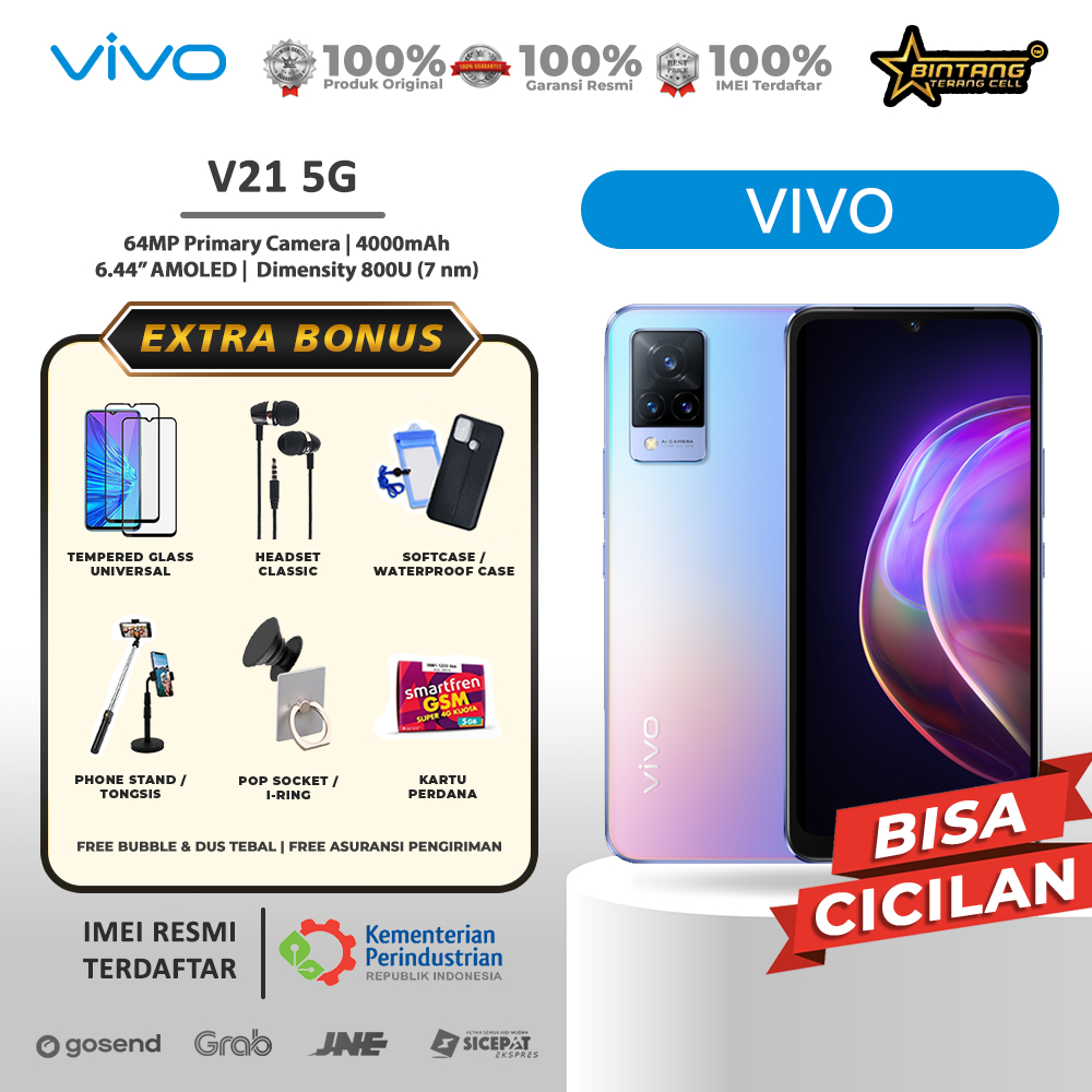 VIVO V21 5G RAM 8/256 GARANSI RESMI Harga  3,998,000 Ringgit*Penghantaran Percuma