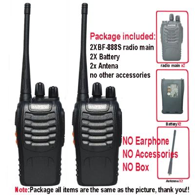 2pcs/lot baofeng BF-888S Walkie talkie Two-way radio set BF 888s UHF 400-470MHz 16CH walkie-talkie Radio Transceiver