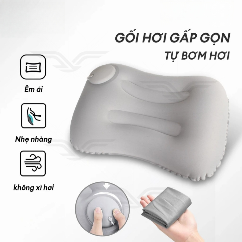 Gối Cổ Tự Bơm Hơi Thích Hợp Cho Việc Cắm Trại, Nghỉ Ngơi Tại Văn Phòng