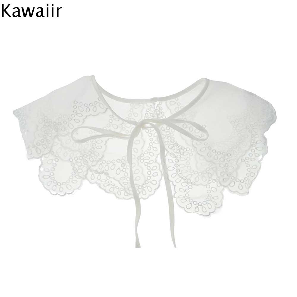 KAWAIIR Bông Ren Rỗng Đính đá Cô gái Đối với phụ nữ May quần áo Trang trí quần áo Đường viền cổ ren 