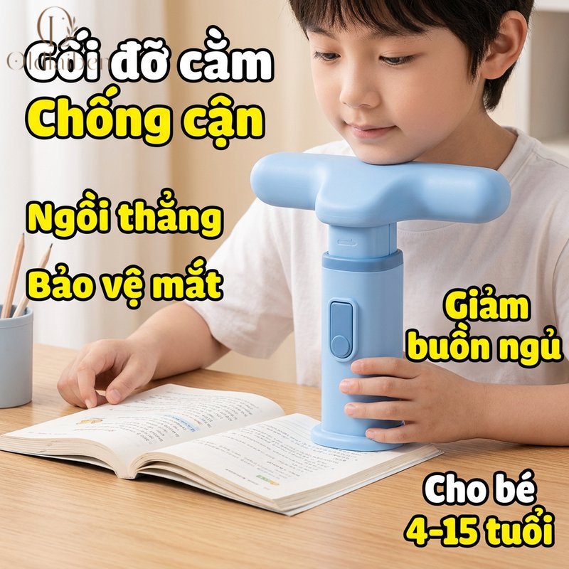 Oldlaiben Giá đỡ cằm chỉnh tư thế học tập chống mỏi mắt hỗ trợ đọc sách bàn học trẻ em chất liệu nhựa