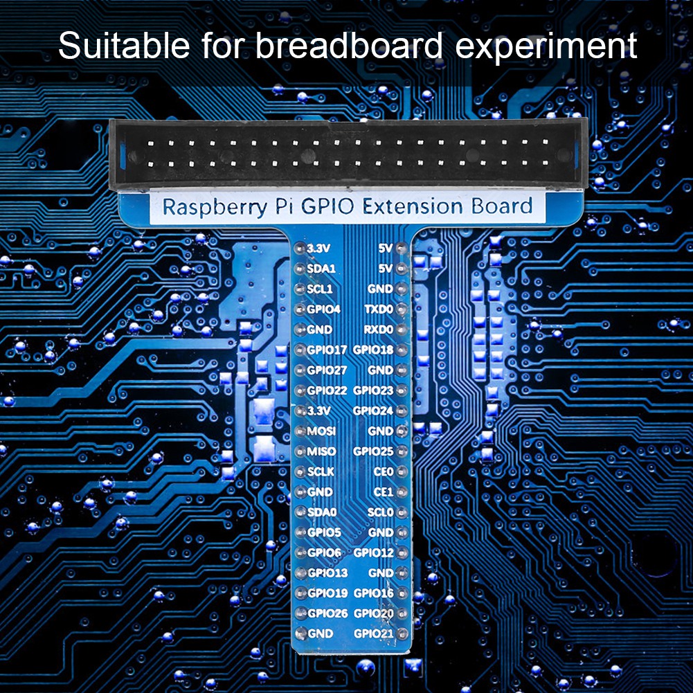2pcs 2x20p 40pin t Loại bảng mở rộng cổng input/output vạn năng Phụ kiện phù hợp cho Raspberry Pi 1B