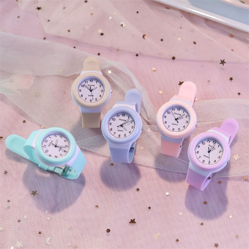INS Candy Color Cute Japanese Style Soft Girl Unicorn Jelly Watch Pretty Girl Heart Children Good-looking Student Party