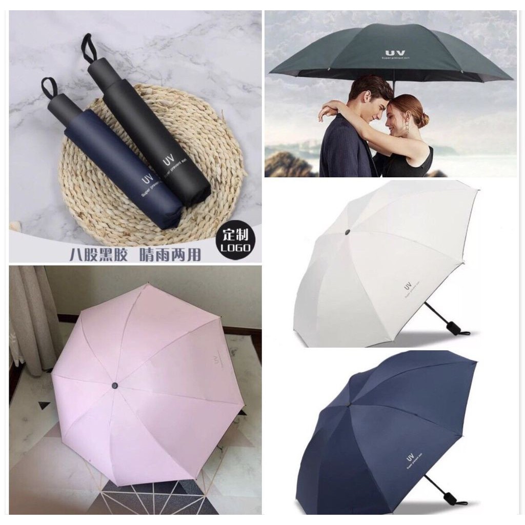 Cây Dù Đi Nắng Mưa UV. Ô Dù Che Mưa Đi Nắng Gấp Gọn Chống Tia UV đi nắng đi mưa