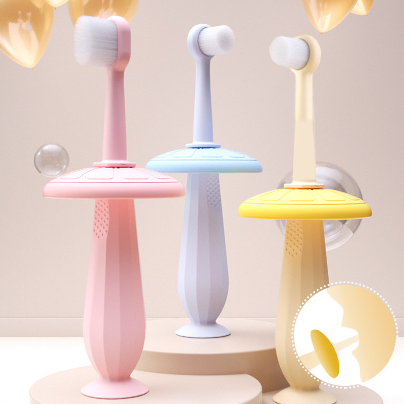 【Timeles】แปรงสีฟันเด็ก ขนนุ่ม การ์ตูนน่ารัก บรรจุอย่างอิสระ ถ้วยดูดซิลิโคน ทำความสะอาดช่องปากเด็ก ราคา 36 บาท*ส่งฟรี