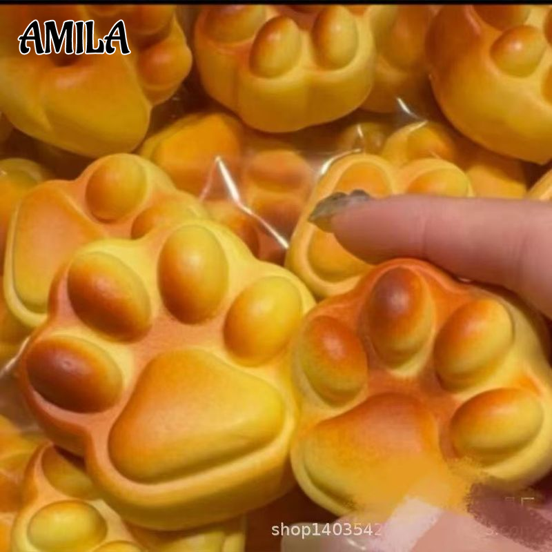 AMILA Soft Squishy Paw Cake Stress Relief Toy for Kids and Adults - Slow Rebound Fun Sensory Play ราคา 38 บาท*ส่งฟรี