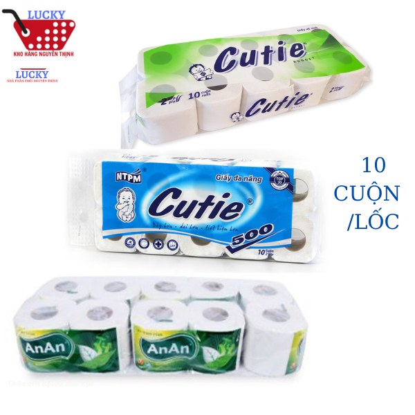 10 Cuộn Giấy vệ sinh Cutie , An An có lõi