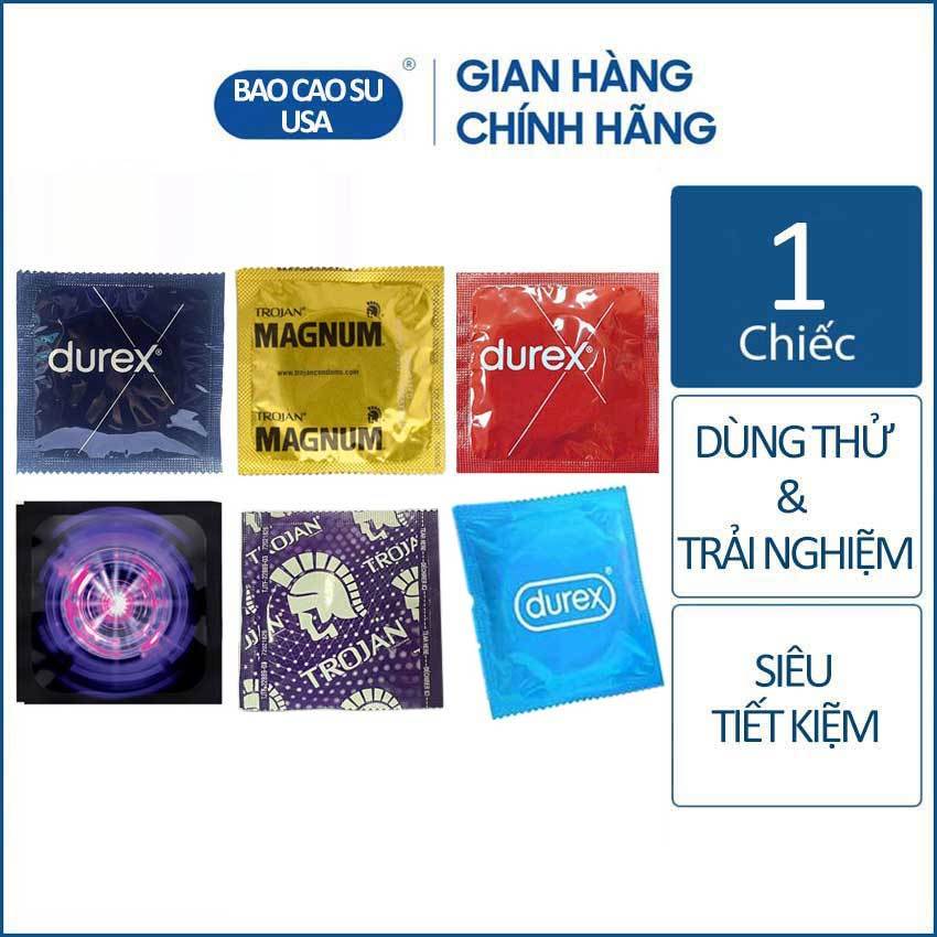 Lẻ 1 cái bao cao su size lớn cao cấp tự chọn, trải nghiệm nhiều thương hiệu, nhiều mẫu - Nhập Mỹ