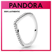 Pandora Rings / 100% Authentic / Sparkling Wishbone Ring Cubic Zirconia Ring Stackable Ring for Women