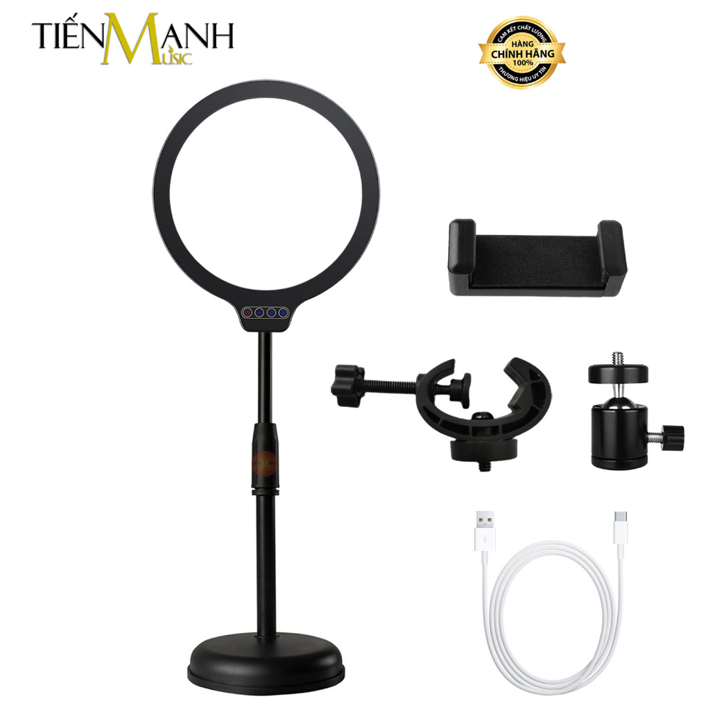 [Loại Tốt] Đèn Livestream Kiêm Giá Đỡ Điện Thoại ZQ-02 LED Đổi 3 Màu ZQ02