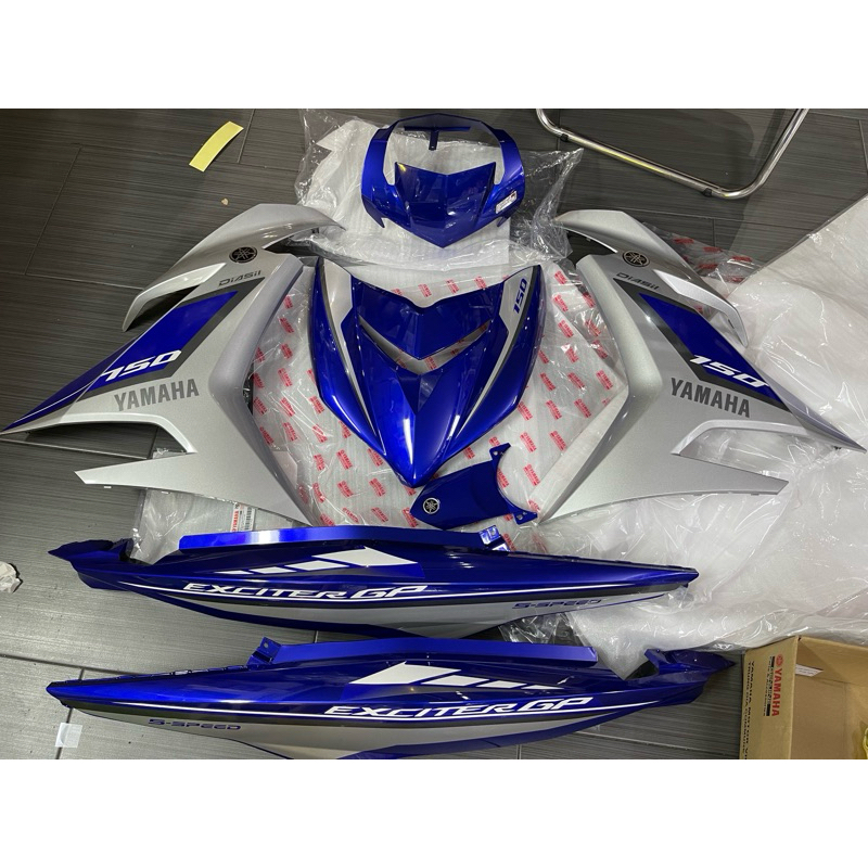 Dàn áo Exciter 150 xanh bạc 2015