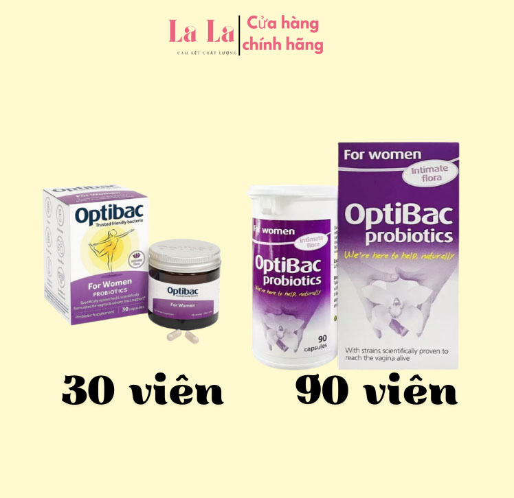 Men Vi Sinh Optibac Tím Probiotics For Women-UK- 30 viên 90 viên