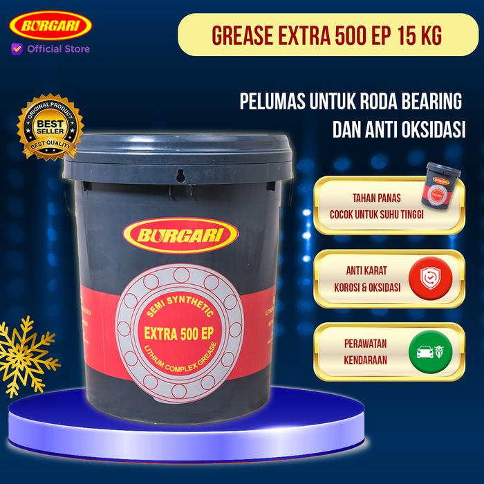 BURGARI EXTRA 500 EP (PAIL 15 KG) / GEMUK PELUMAS BEARING - HELLO SHOPIES Harga 11,770,000 rupiah*Gratis Ongkir