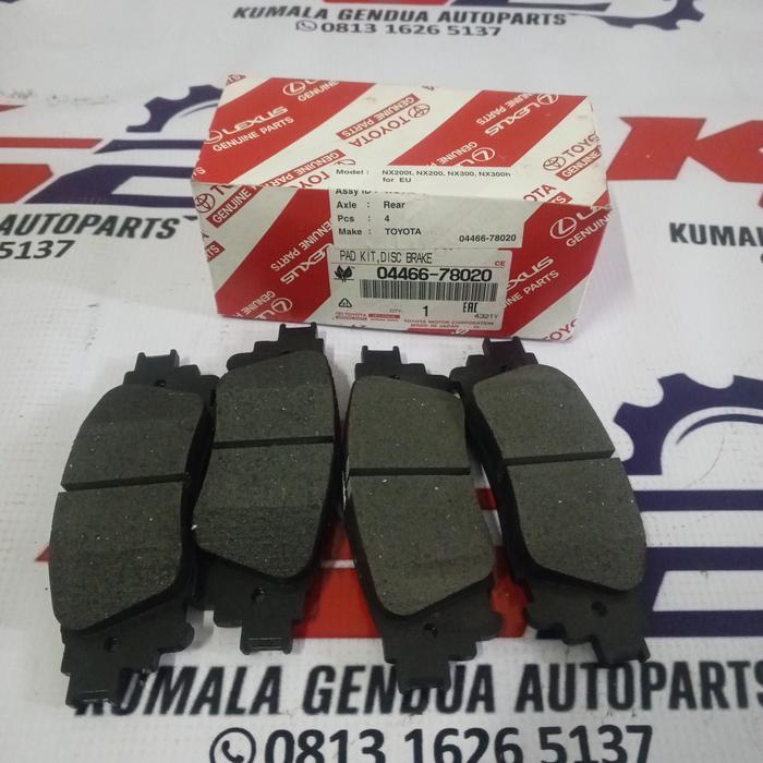 BRAKE PAD KAMPAS REM BELAKANG HARRIER ASU60 LEXUS NX 04466-78020 -xyliastore Harga 1,555,000 rupiah*Gratis Ongkir