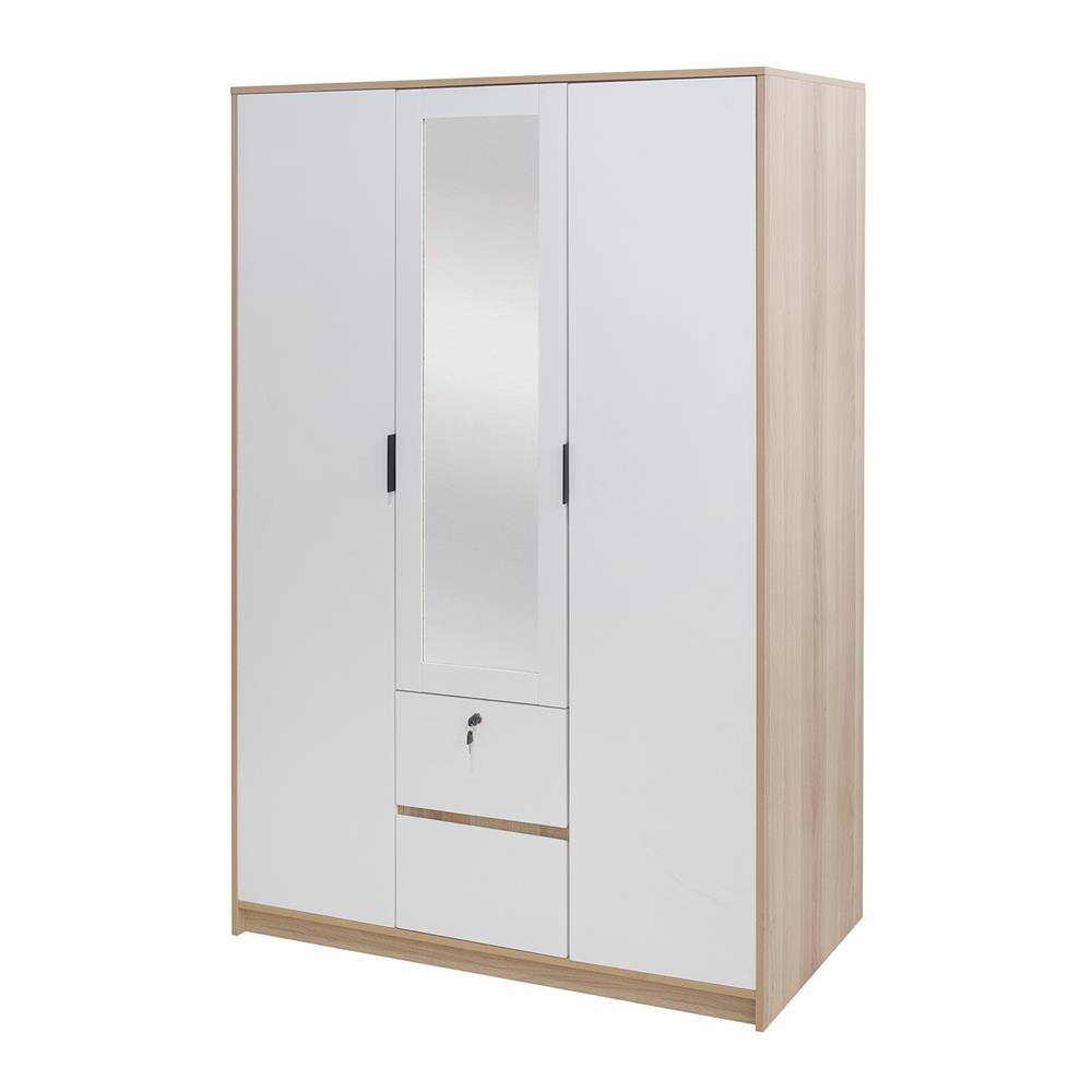 HomePro ตู้เสื้อผ้า 3 บานเปิด GREATE สีไวท์โอ๊ค/ขาว แบรนด์ FURDINI ราคา 3,990 บาท*ส่งฟรี