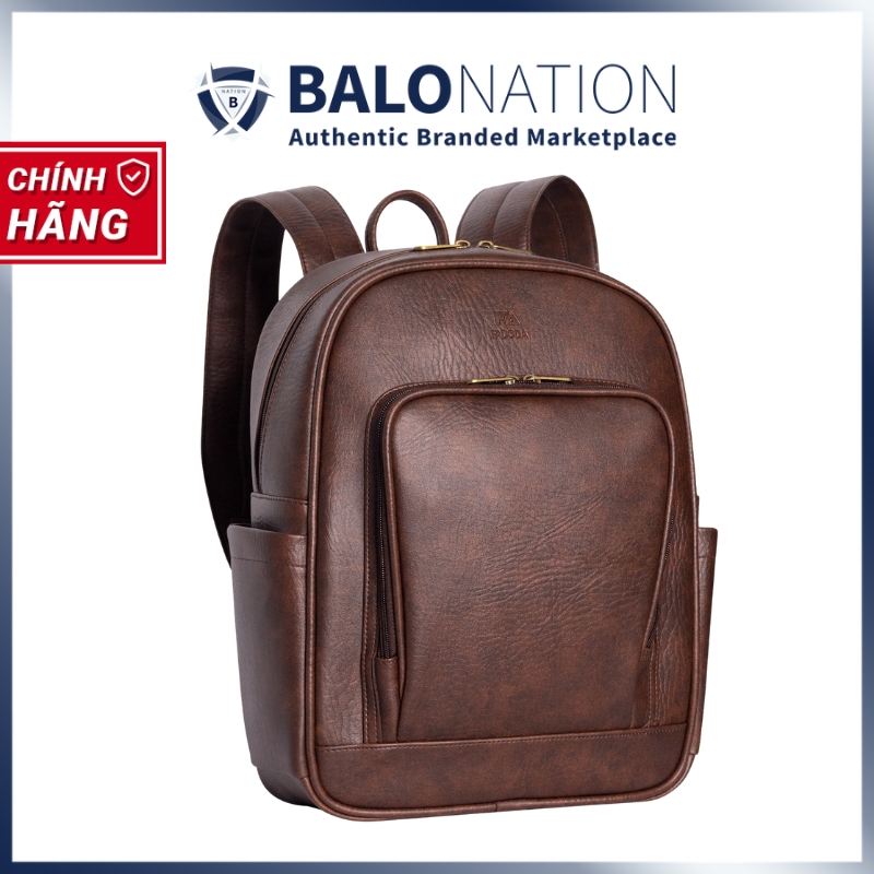 [CHÍNH HÃNG] Balo da laptop 13 inch FADODA FBA15 - Thanh lịch, nhỏ gọn, vintage, nhiều ngăn, chống thấm, chống bong tróc