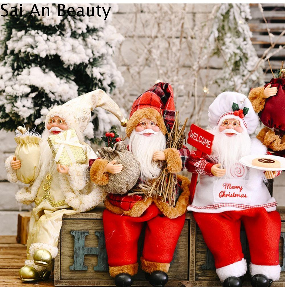 RTGRTGRF Năm mới Navidad Natal Bức tượng nhỏ Trang trí cây Giáng sinh Thủ công mỹ nghệ trang trí Hình ông già Noel Quà cho trẻ em Trang trí Giáng sinh vui vẻ Búp bê ông già Noel