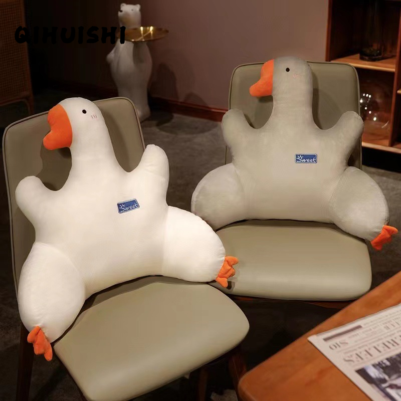 QIHUISHI Cute Duck-shaped Lumbar Pillow for Office, Car, Sofa - Comfortable Back Support with Soft Plush Design Giá 83,000 Đồng*Miễn phí vận chuyển