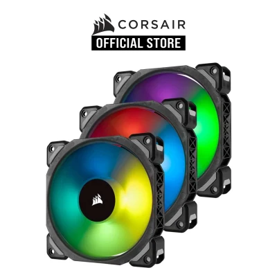 CORSAIR ML120 PRO RGB LED 120mm PWM Premium Magnetic Levitation Fan 3 Fan Pack with Lighting Node PRO